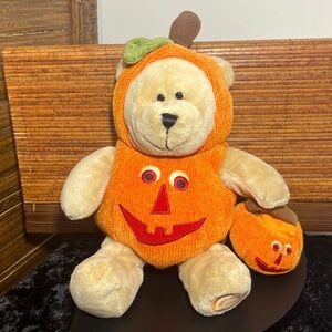 Starbucks Bearista 2008 77th Edition Plush Bear in a Pumpkin Suit 11" Plush